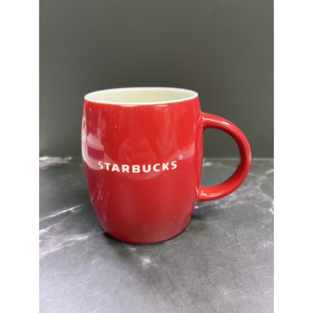 Starbucks Red Mug 2011 Coffee Tea Cup‎ Original Ceramic White